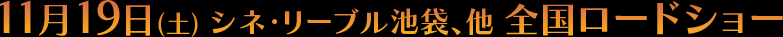 11月19日(土) シネ・リーブル池袋、他 全国ロードショー